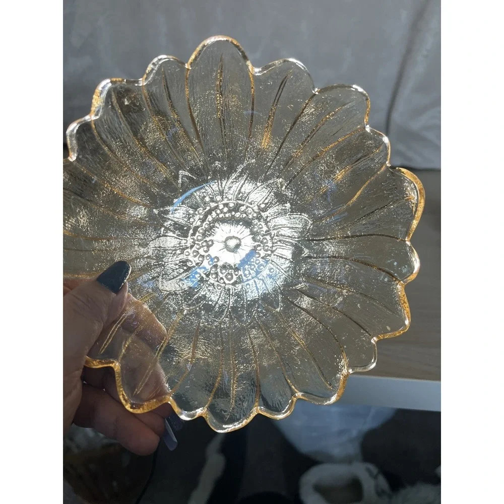 Vintage Amber Iridescent Sunflower, 7